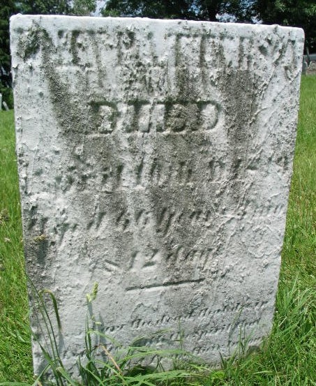 Jane Patterson tombstone